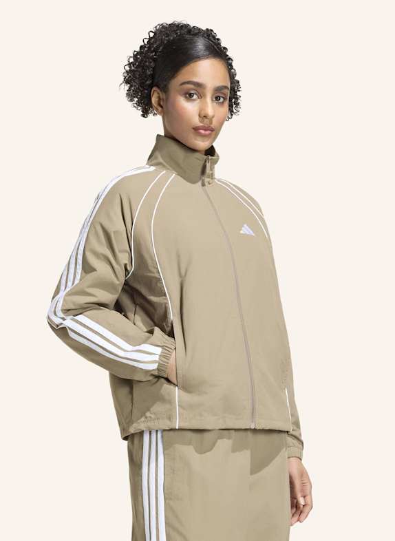 adidas ICONIC TRAININGSJACKE, GEWEBT, 3-STREIFEN KHAKI