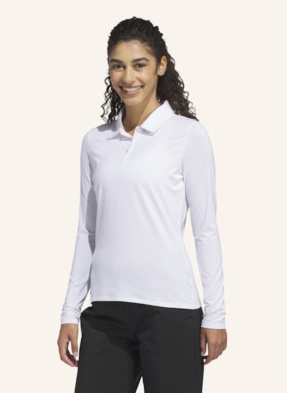 adidas PERFORMANCE POLOSHIRT, LANGÄRMELIG WEISS