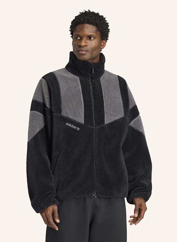 adidas Originals ADICOLOR BLOCKED ORIGINALS JACKE FLEECE SCHWARZ