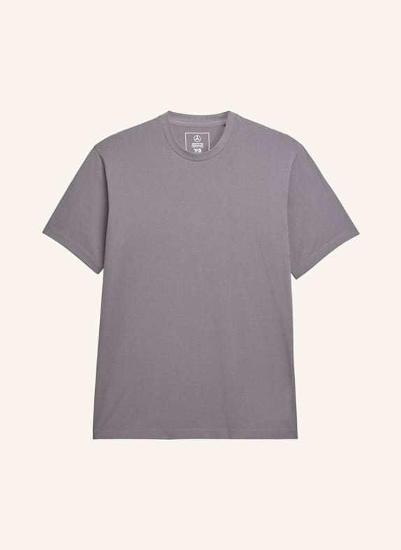 Y-3 Y-3 MERCEDES-AMG PETRONAS FORMULA 1 TEAM LOGO STACK T-SHIRT, KURZÄRMELIG GRAU