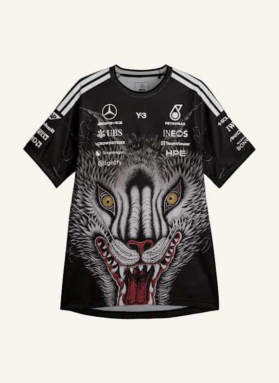 Y-3 Y-3 MERCEDES AMG PETRONAS FORMULA 1 TEAM DRIVER SHORT SLEEVE JERSEY SCHWARZ