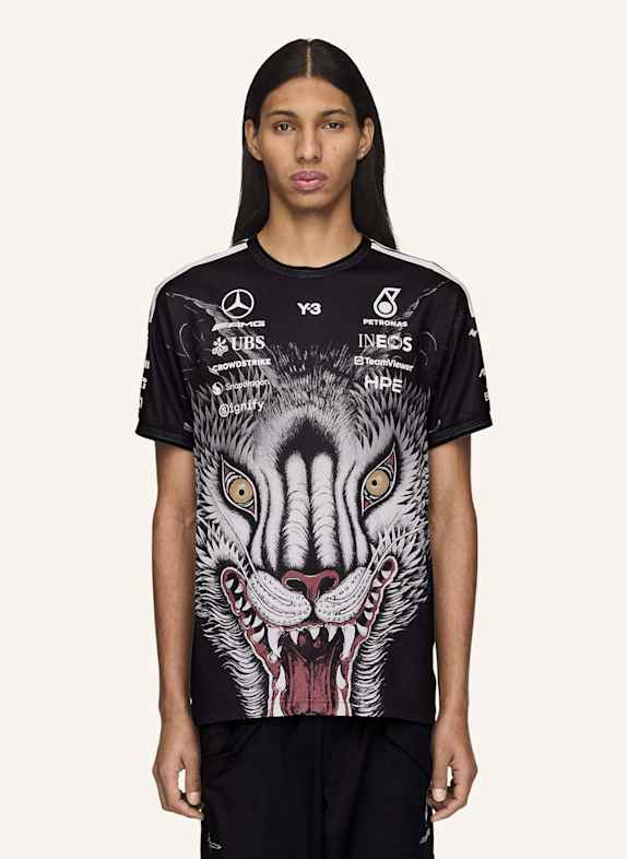 Y-3 Y-3 MERCEDES AMG PETRONAS FORMULA 1 TEAM DRIVER SHORT SLEEVE JERSEY SCHWARZ