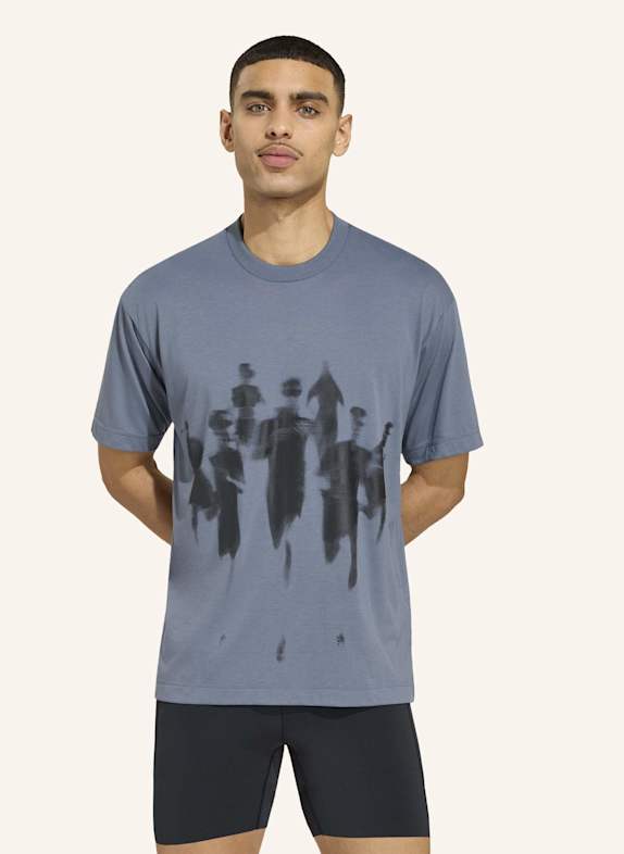 adidas ADI365 ASPYRE RUNNING GRAFIK T-SHIRT GRAU/ SCHWARZ