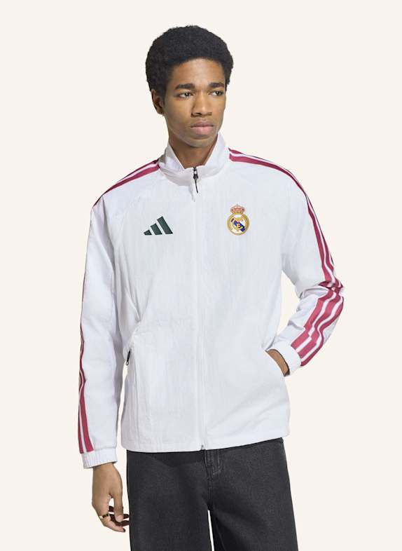 adidas REAL MADRID ANTHEM HEIMJACKE WEISS