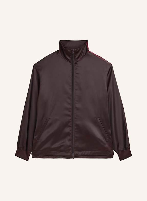 Y-3 Y-3 SATIN GRADIENT 3-STREIFEN TRAININGSJACKE ROT