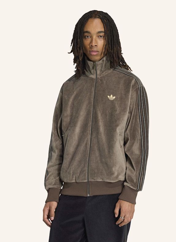 adidas Originals FIREBIRD VELOURS TRAININGSJACKE BRAUN
