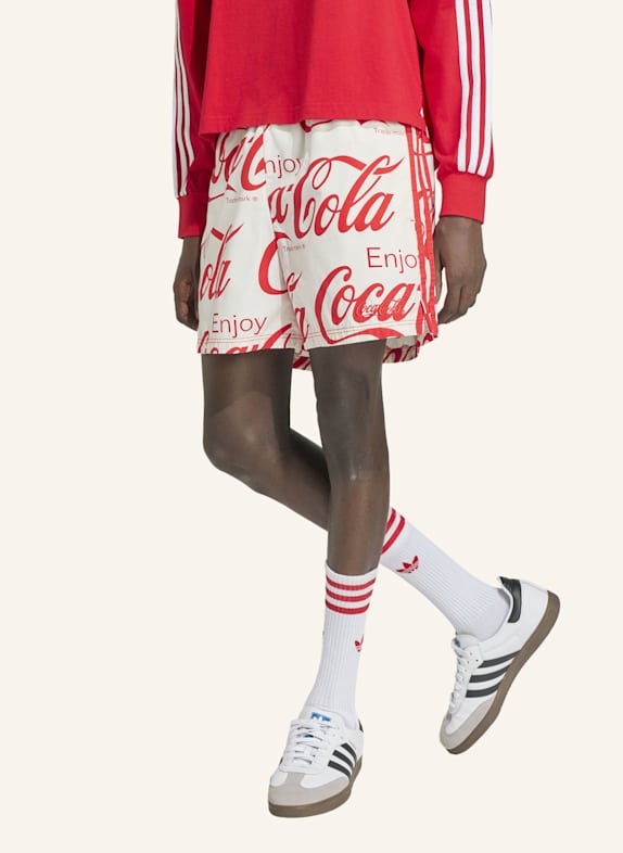 adidas Originals ADIDAS X COCA-COLA CLASSIC SPORT BAUMWOLLSHORTS WEISS