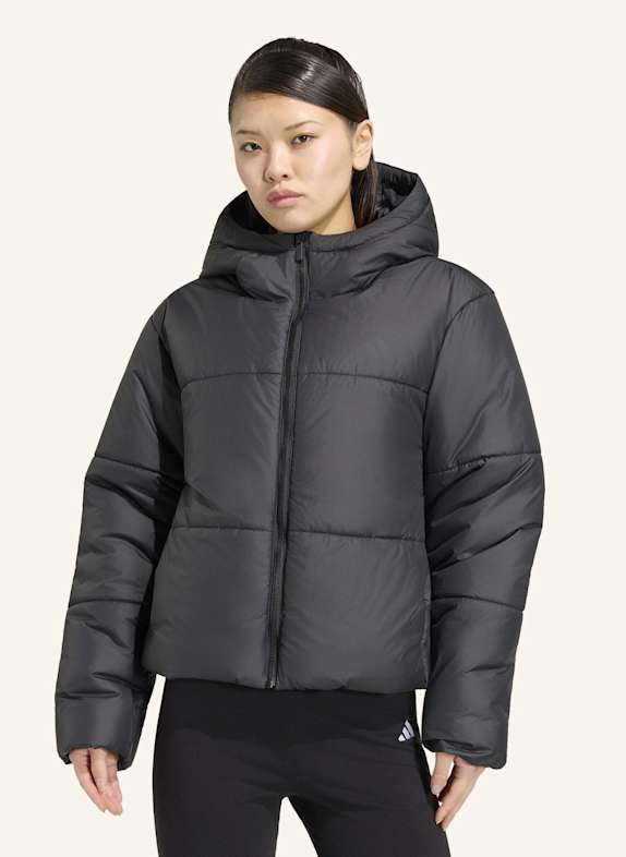 adidas ESSENTIALS HIGHLOFT PUFFER JACKE, ISOLIERT SCHWARZ