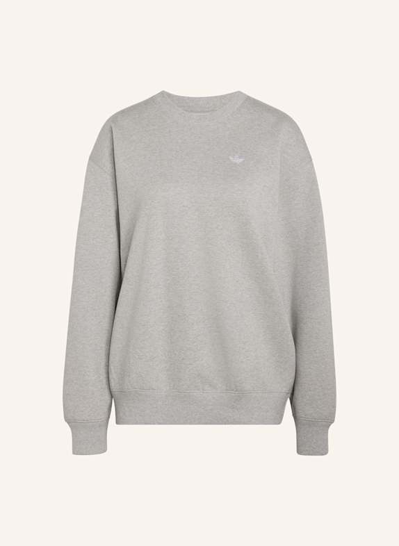 adidas Originals ESSENTIALS CREW LONG FLEECE OS SWEATSHIRT GRAU