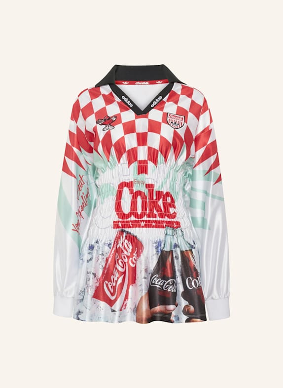 adidas Originals MASH UP GESMOKTES TRIKOT WEISS