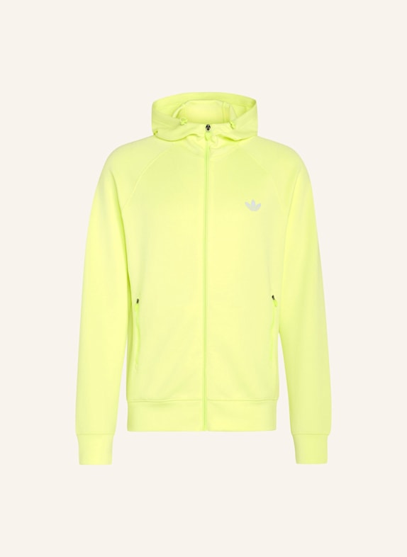 adidas Originals TREFOIL ESSENTIALS SPACER HOODIE MIT DURCHGEHENDEM REISSVERSCHLUSS GELB