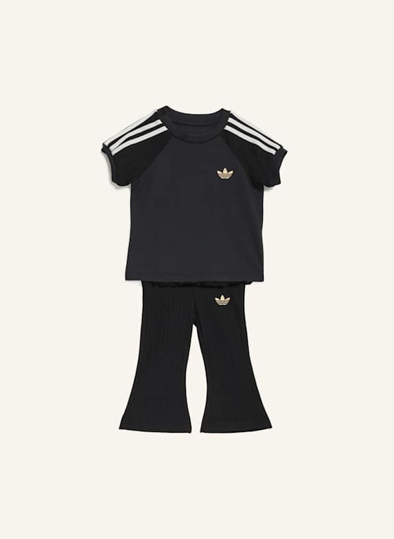 adidas Originals T-SHIRT LEGGINGS SET, SCHMAL GESCHNITTEN, STRICK SCHWARZ