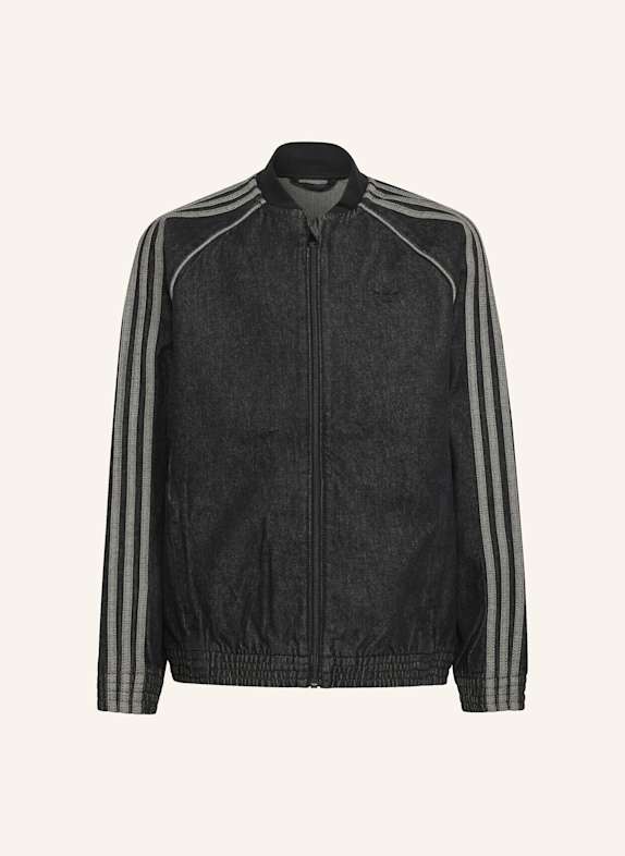 adidas Originals SST DENIM ORIGINAL JACKE, LOCKER GESCHNITTEN SCHWARZ