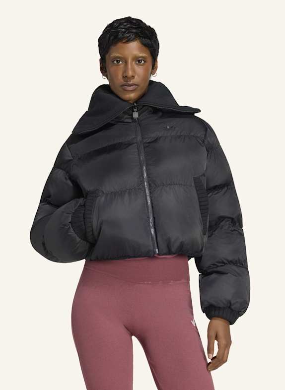 adidas Originals PUFFER JACKE, GEWIRKTES MATERIAL SCHWARZ
