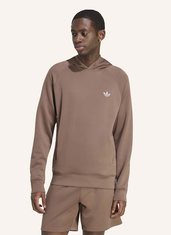 adidas Originals TREFOIL ESSENTIALS SPACER HOODIE BRAUN