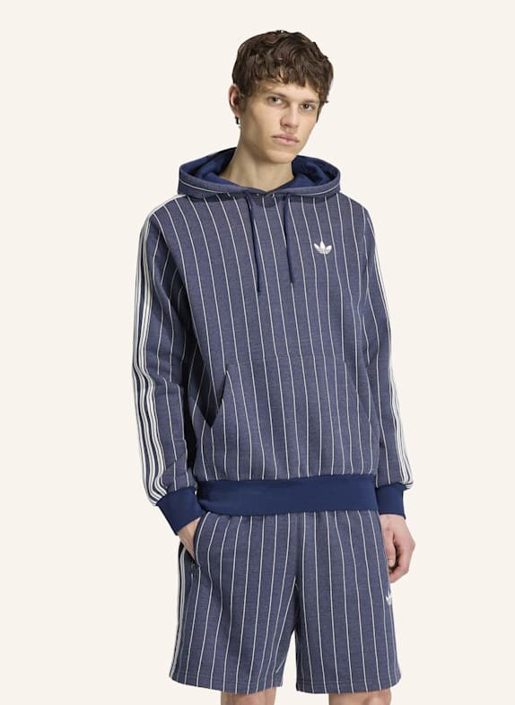 adidas Originals HOODIE MIT NADELSTREIFEN BLAU