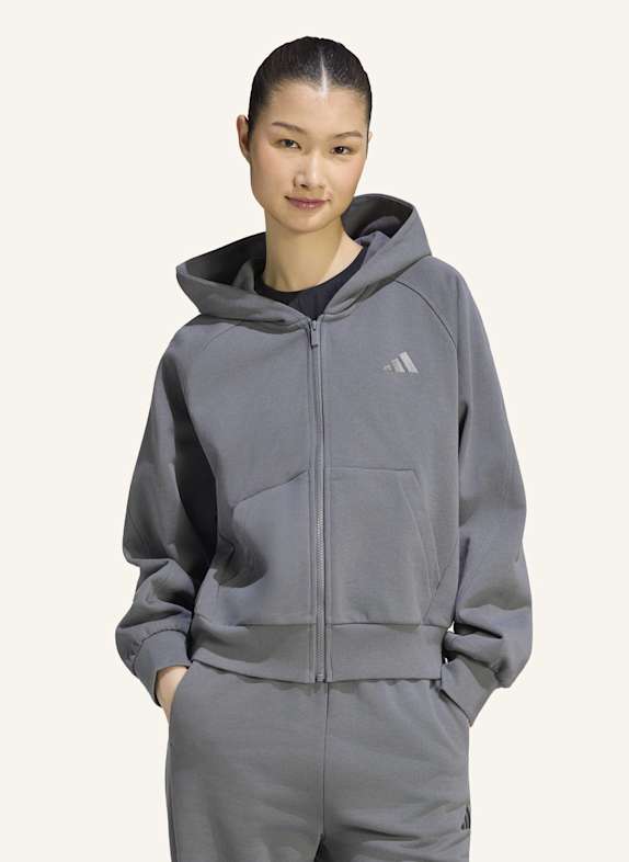 adidas ADIDAS KIT KAPUZENJACKE, KLEINES LOGO GRAU