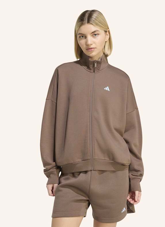 adidas 3-STREIFEN STUDIO TRACK TOP BRAUN
