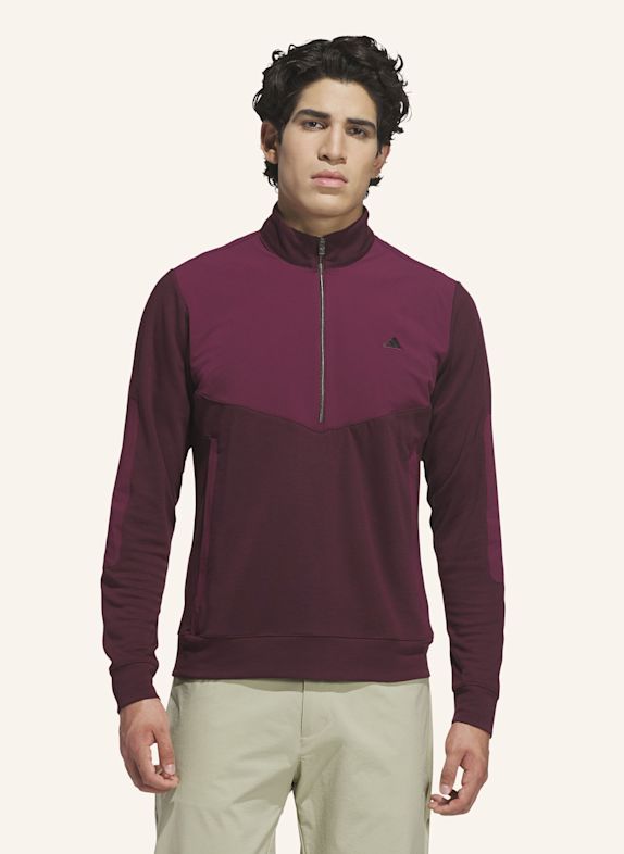 adidas ULTIMATE365+ COURSE CONTROL HYBRID QUARTER-ZIP SWEATSHIRT ROT