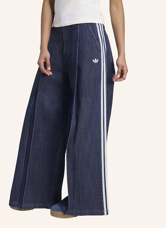 adidas Originals DENIM PLEATS HOSE, WEITES BEIN BLAU