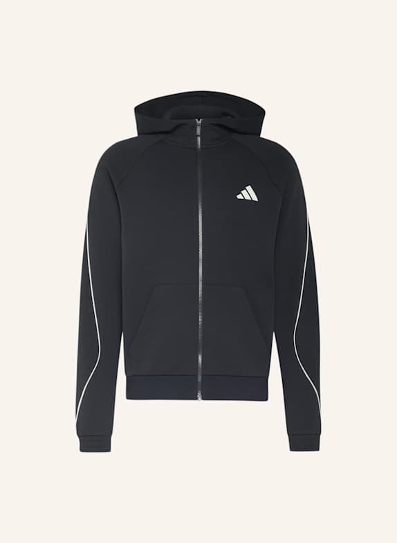 adidas STADIUM SMALL LOGO FULL-ZIP HOODIE SCHWARZ