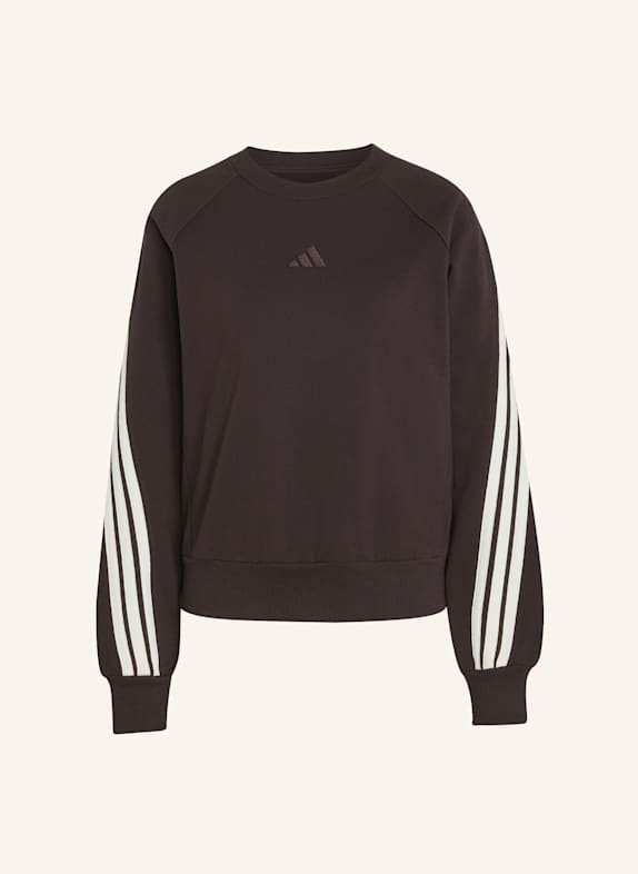 adidas ADIDAS KIT 3-STREIFEN SWEATSHIRT BRAUN/ WEISS