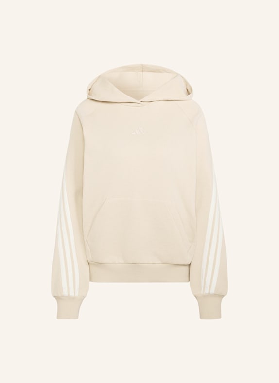 adidas ADIDAS KIT 3-STREIFEN HOODIE BEIGE/ WEISS