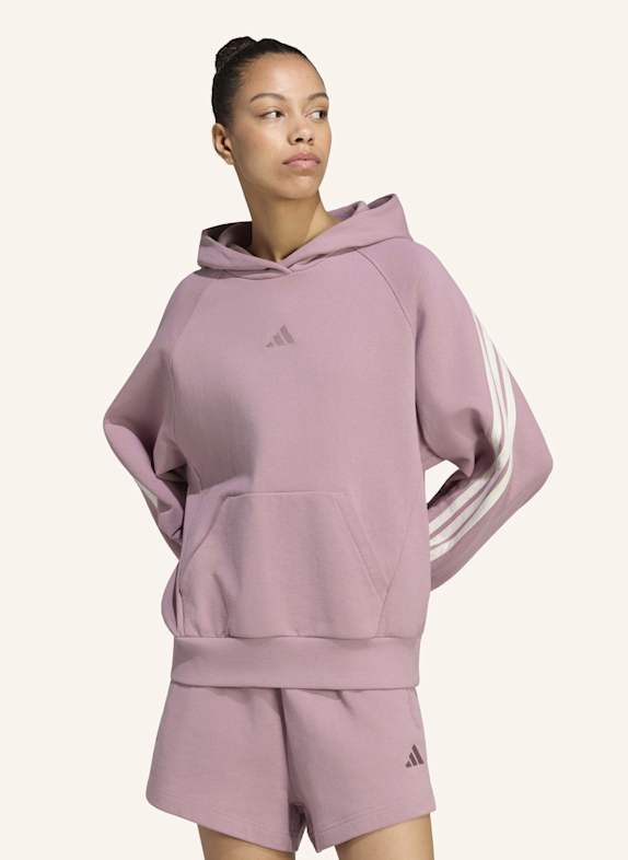 adidas ADIDAS KIT 3-STREIFEN HOODIE LILA / WEISS