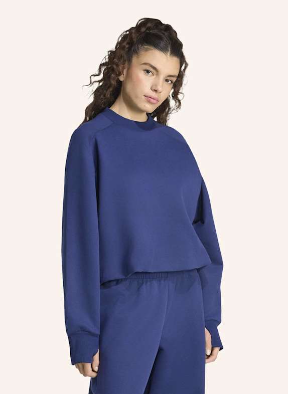 adidas SOFT LUX WINTER-SWEATSHIRT, GEWIRKTES MATERIAL BLAU