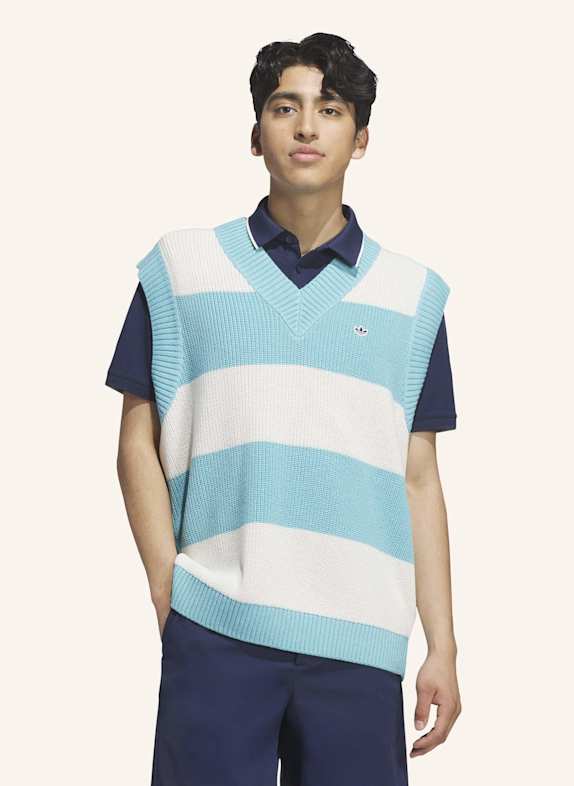 adidas ORIGINALS OVERSIZED PULLUNDER BLAU/ WEISS