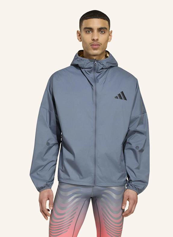 adidas ADIZERO BLAZE RUNNING-JACKE GRAU