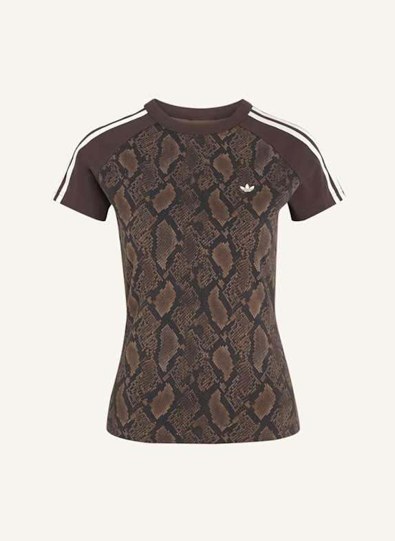 adidas Originals CALI T-SHIRT, SCHLANGENPRINT BRAUN