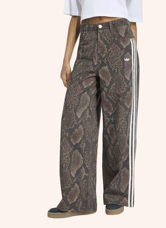 adidas Originals Wide Leg Jeans BRAUN