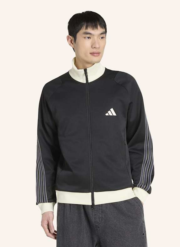 adidas STADIUM PIKEE TRAININGSJACKE, REGULÄR GESCHNITTEN SCHWARZ