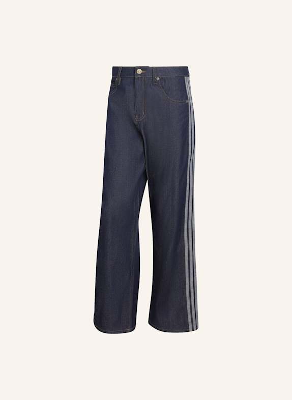 adidas Originals FIREBIRD ADICOLOR DENIM-JEANS MIT MITTELHOHEM BUND UND GERADE GESCHNITTENEM BEIN BLAU