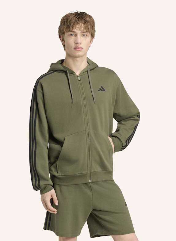 adidas Sweatjacke ESSENTIALS 3-STREIFEN SCHWARZ