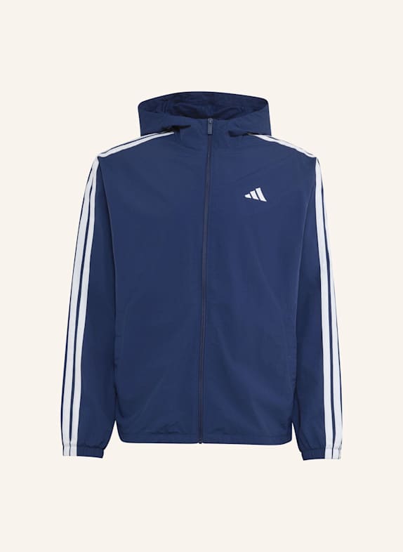 adidas ESSENTIALS 3-STREIFEN WOVEN WINDBREAKER WEISS