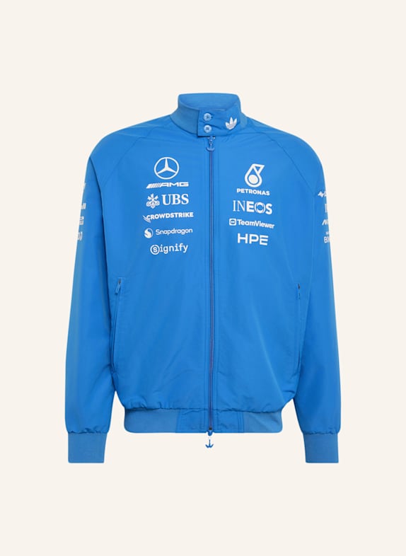 adidas MERCEDES-AMG PETRONAS FORMULA 1 TEAM BLUE WONDER DRIVER HARRINGTON JACKE BLAU