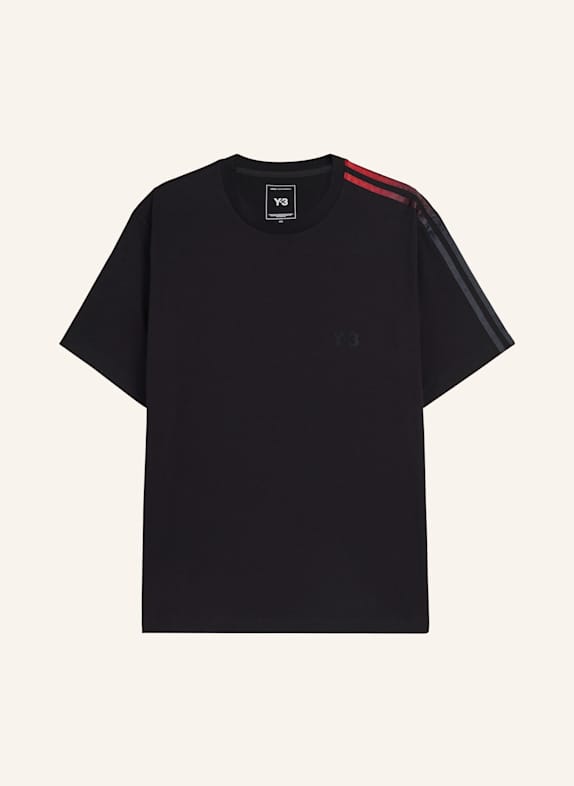 Y-3 Y-3 T-SHIRT, STREIFEN MIT FARBVERLAUF SCHWARZ