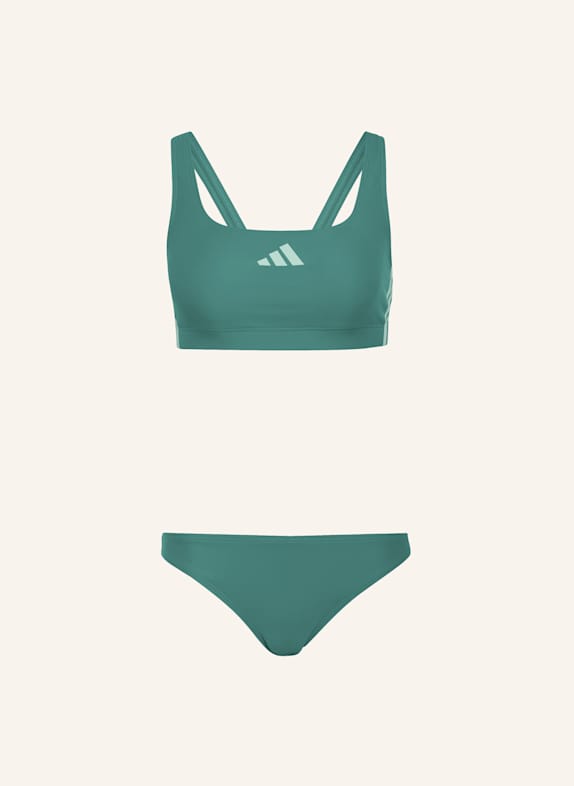 adidas Bustier-Bikini 3-STREIFEN GRÜN
