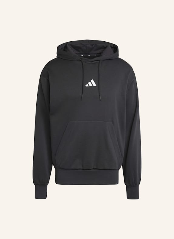 adidas ESSENTIALS FEELCOZY HOODIE SCHWARZ/ WEISS