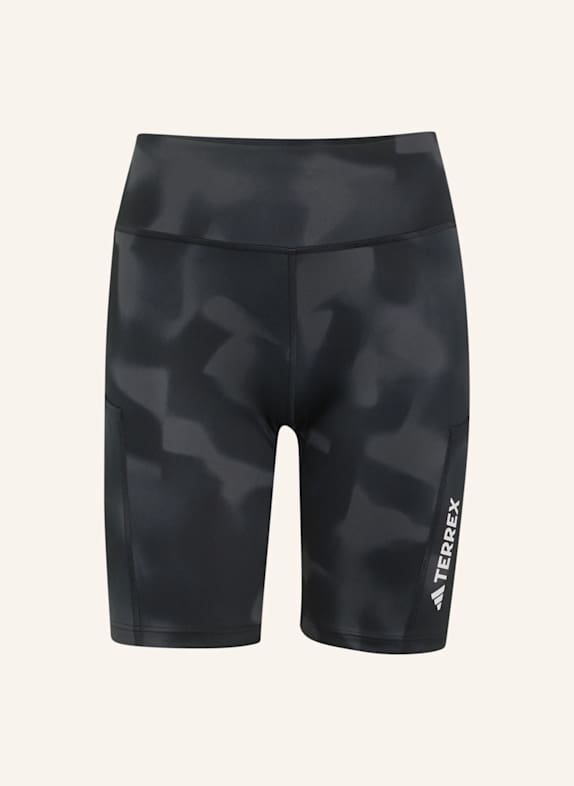 adidas TERREX TERREX MULTI 8INCH KURZE LEGGINGS, PRINT SCHWARZ/ GRAU