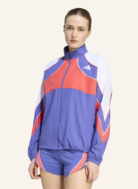 adidas ADIZERO ARCHIVE LAUFJACKE ROT/ WEISS