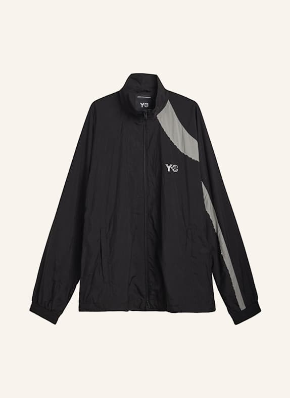 Y-3 Y-3 RAW EDGE 3-STREIFEN NYLON SHELL JACKE SCHWARZ