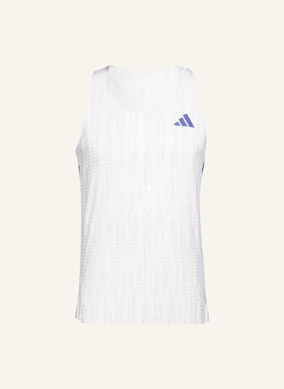 adidas ADIZERO RUNNING SINGLET WEISS