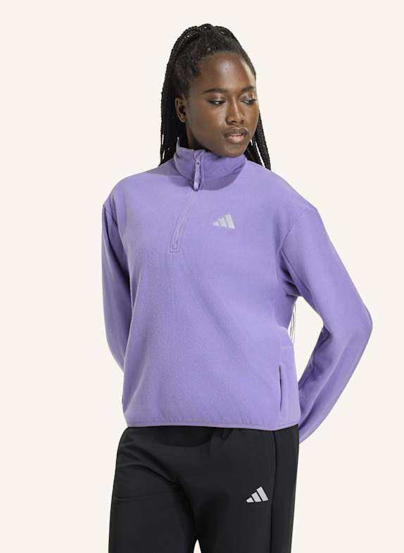 adidas ADI365 RUNNING ESSENTIALS WINTERIZED FLEECE, REISSVERSCHLUSS BIS ZUR BRUST LILA