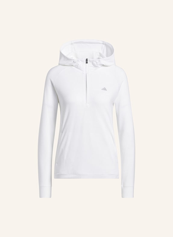 adidas ULTIMATE365+ COURSE CONTROL HYBRID QUARTER-ZIP KAPUZENJACKE WEISS