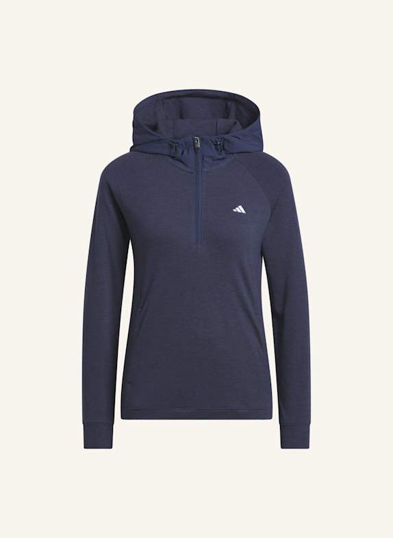 adidas ULTIMATE365+ COURSE CONTROL HYBRID QUARTER-ZIP KAPUZENJACKE BLAU