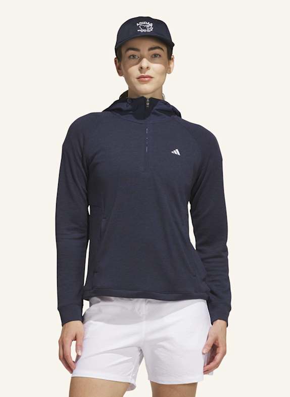 adidas ULTIMATE365+ COURSE CONTROL HYBRID QUARTER-ZIP KAPUZENJACKE BLAU
