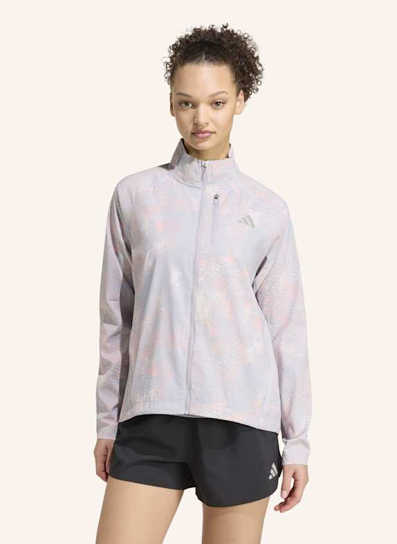 adidas ADI365 ICONIC LAUFJACKE, ANIMALPRINT GRAU